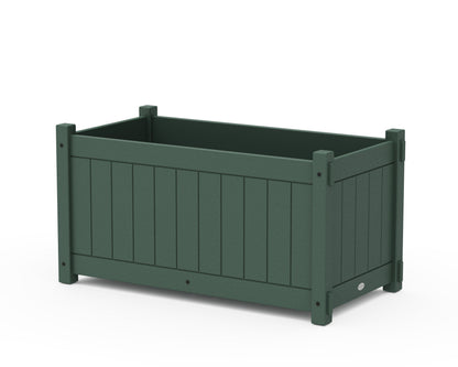POLYWOOD Vineyard Large Rectangle Double Planter Box in Green