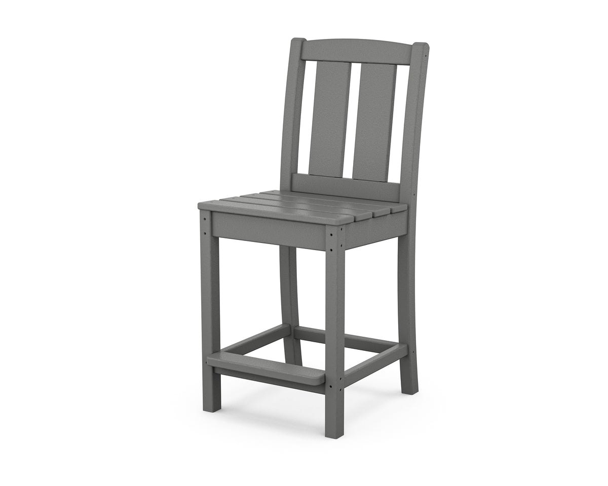 POLYWOOD Mission Counter Side Chair in Slate Grey