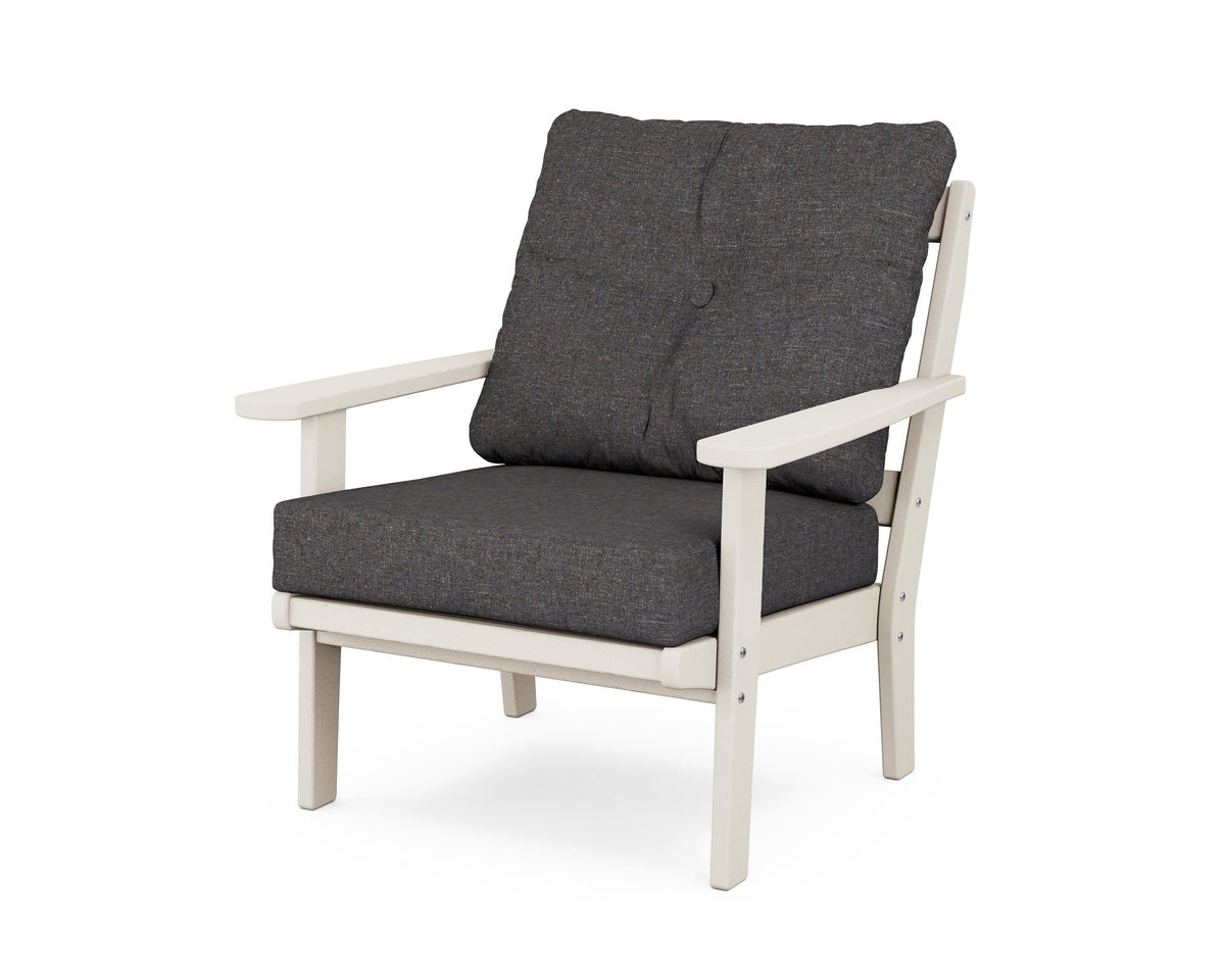POLYWOOD Mission Deep Seating Chair in Sand / Ash Charcoal