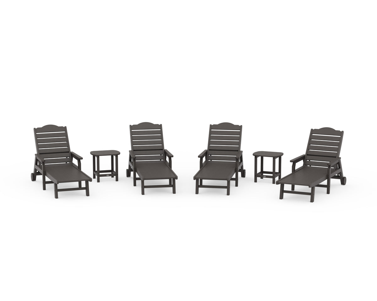 POLYWOOD Draper James Savannah 6-Piece Chaise Lounge Set in Vintage Coffee