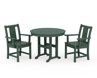 POLYWOOD Prairie 3-Piece Farmhouse Dining Set in Green