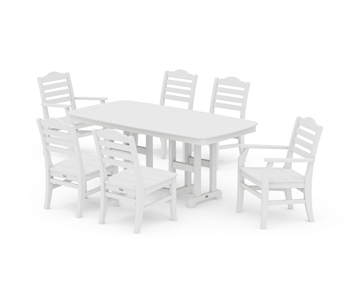 POLYWOOD Savannah 7-Piece Dining Set in White
