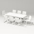 POLYWOOD PW Designer Series Elevate 9-Piece A-Frame Table Dining Set in Vintage White
