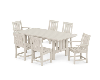POLYWOOD Oxford 7-Piece Dining Set with Mission Table in Sand