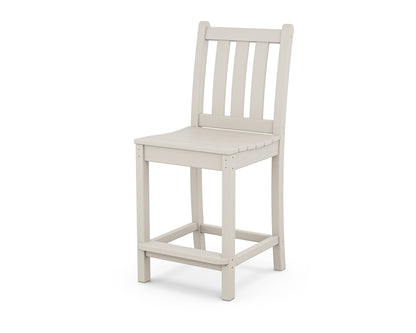 POLYWOOD Traditional Garden Counter Side Chair in Sand
