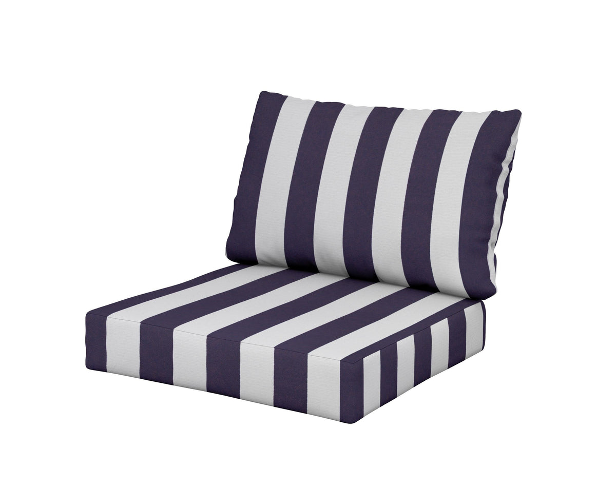 POLYWOOD Modular Cushion in Cabana Stripe Navy