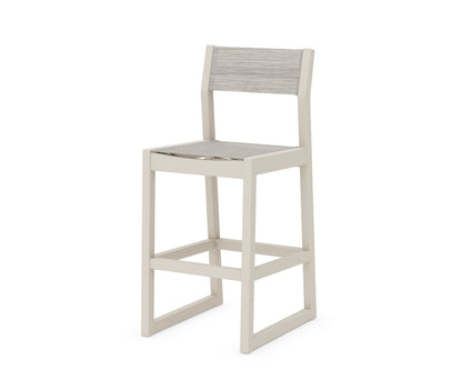 POLYWOOD EDGE Sling Bar Side Chair in Sand / Birch