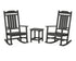 POLYWOOD Cottage Legacy Rocking Chair 3-Piece Set in Black