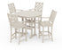 POLYWOOD Country Living Wovendale 5-Piece Round Bar Set in Sand