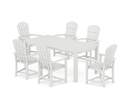 POLYWOOD Palm Coast 7-Piece Parsons Dining Set in White