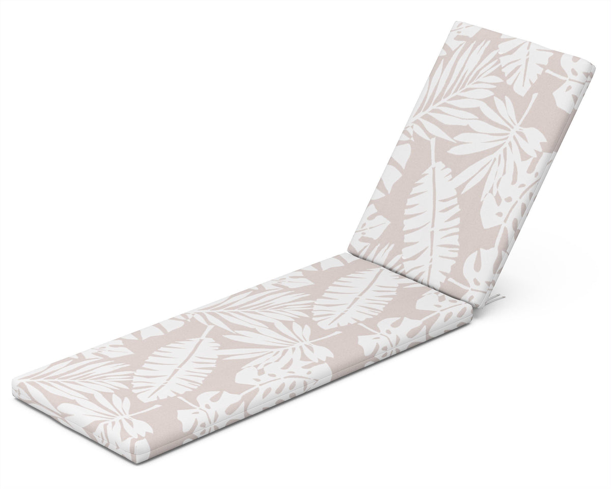 POLYWOOD Chaise Cushion in Leaf Dune Burlap
