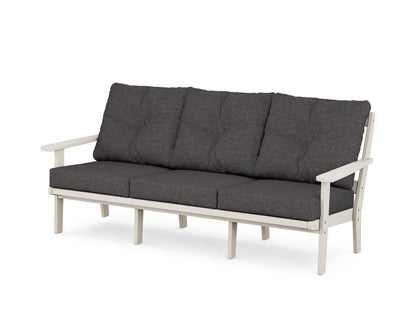 POLYWOOD Mission Deep Seating Sofa in Sand / Ash Charcoal