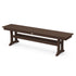 Polywood Bench Mahogany Polywood Farmhouse Trestle 65" Bench