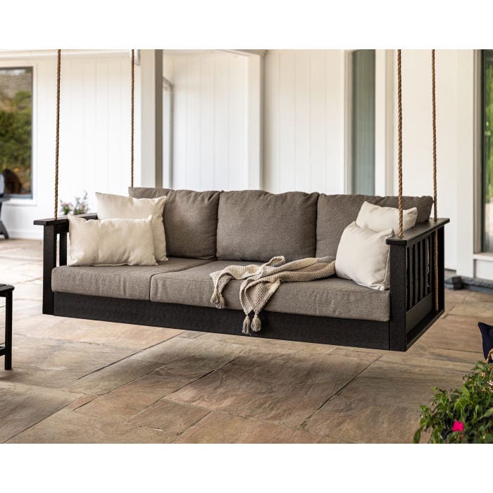 Polywood Daybed Slate Grey / Natural Linen Polywood Vineyard Daybed Swing