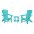 Polywood Nautical 3-Piece Curveback Adirondack Set - Casual Furniture World