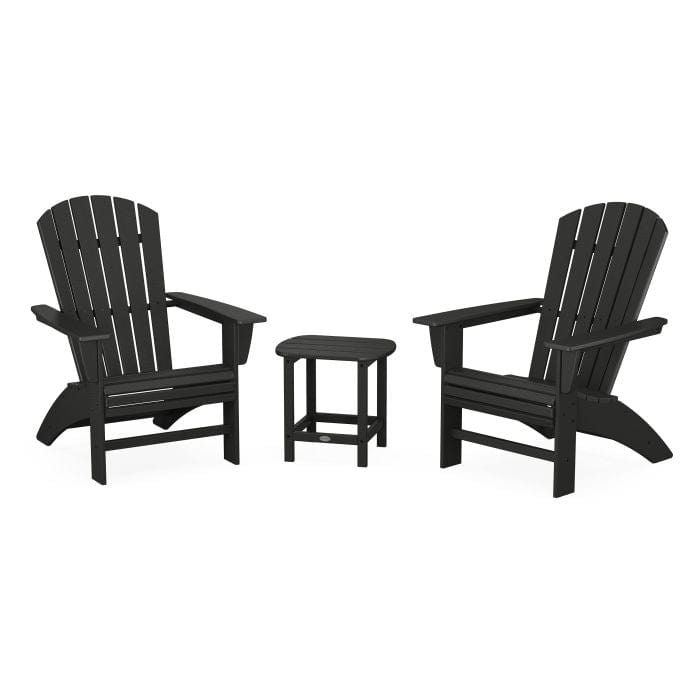 Polywood Nautical 3-Piece Curveback Adirondack Set - Casual Furniture World