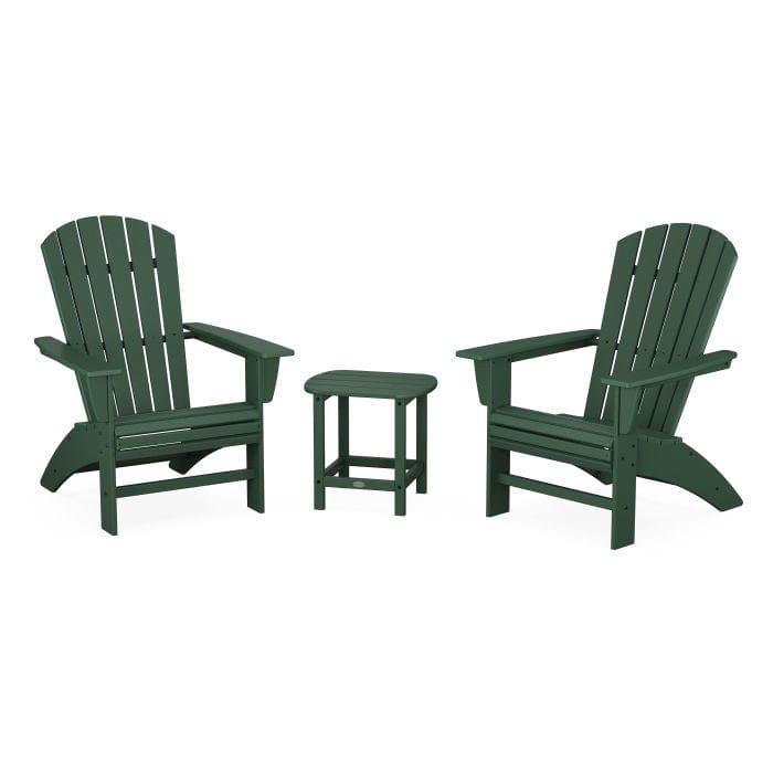 Polywood Nautical 3-Piece Curveback Adirondack Set - Casual Furniture World