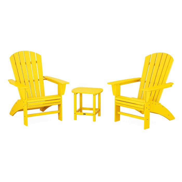 Polywood Nautical 3-Piece Curveback Adirondack Set - Casual Furniture World