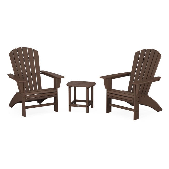 Polywood Nautical 3-Piece Curveback Adirondack Set - Casual Furniture World