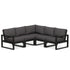 POLYWOOD EDGE 5-Piece Modular Sectional in Black / Ash Charcoal