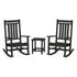 Polywood Estate 3-Piece Rocking Chair Set with Long Island 18" Side Table - Casual Furniture World