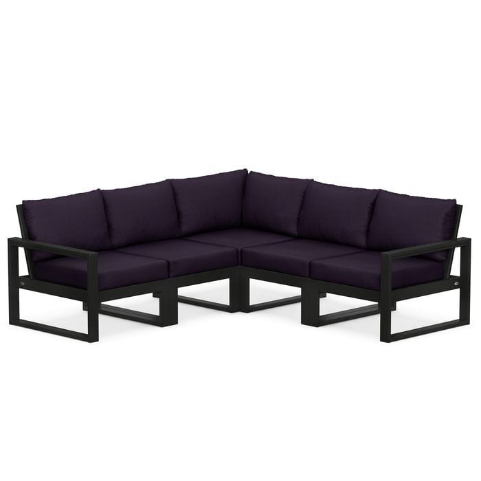 Polywood EDGE 5-Piece Modular Deep Seating Set - Casual Furniture World