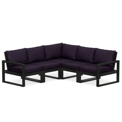 Polywood EDGE 5-Piece Modular Deep Seating Set - Casual Furniture World