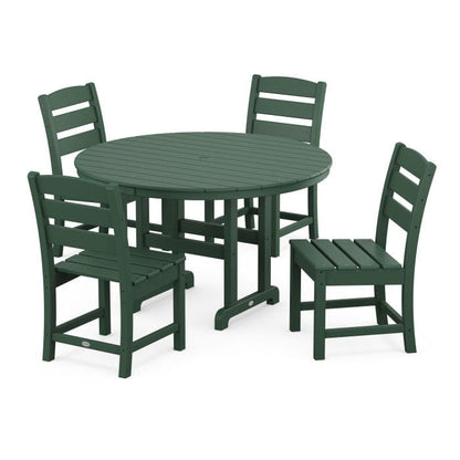 Polywood Polywood Dining Green Polywood Lakeside 5-Piece Farmhouse Side Chair Dining Set