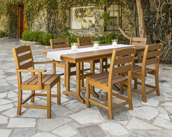 POLYWOOD Lakeside 7-Piece Farmhouse Dining Set