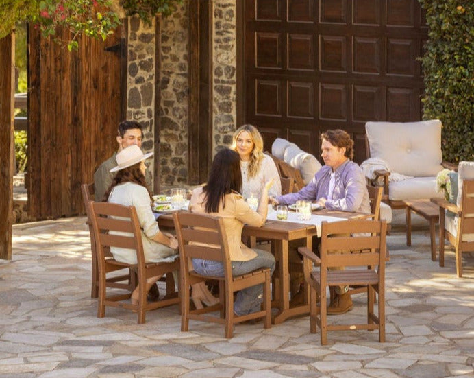 POLYWOOD Lakeside 7-Piece Farmhouse Dining Set