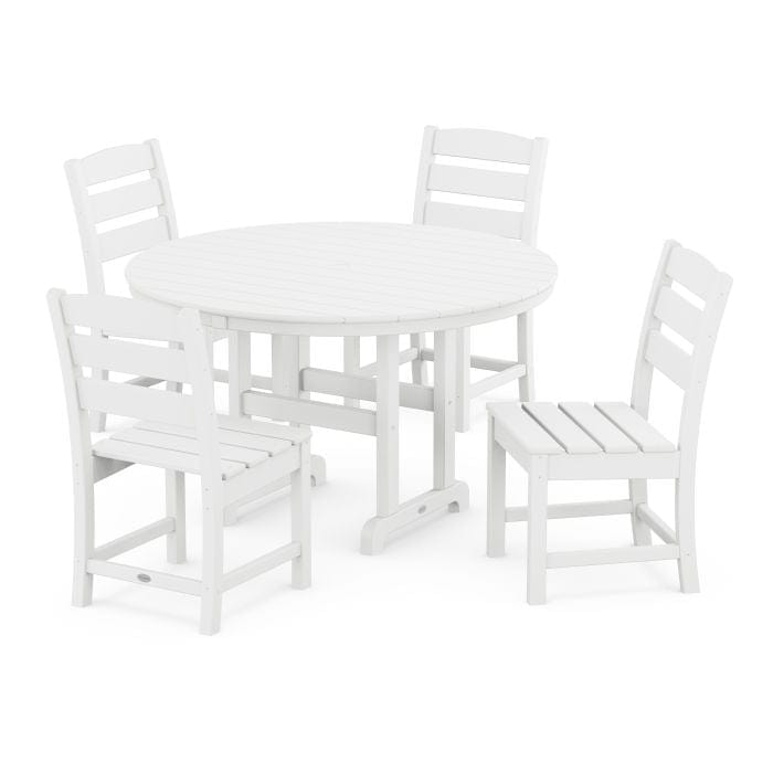 Polywood Lakeside 5-Piece Farmhouse Side Chair Dining Set - Casual Furniture World