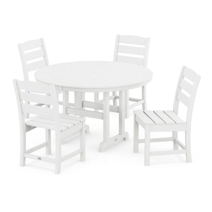 Polywood Lakeside 5-Piece Farmhouse Side Chair Dining Set - Casual Furniture World