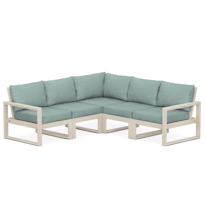 Polywood EDGE 5-Piece Modular Deep Seating Set - Casual Furniture World