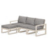POLYWOOD EDGE 4-Piece Modular Sectional with Ottoman in Sand / Grey Mist