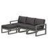 POLYWOOD EDGE 4-Piece Modular Sectional with Ottoman in Slate Grey / Ash Charcoal