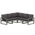 POLYWOOD EDGE 5-Piece Modular Sectional in Slate Grey / Ash Charcoal