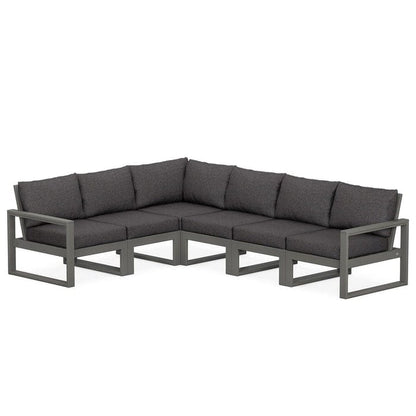 POLYWOOD EDGE 6-Piece Modular Sectional in Slate Grey / Ash Charcoal