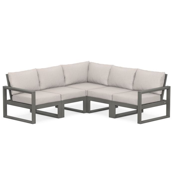 Polywood EDGE 5-Piece Modular Deep Seating Set - Casual Furniture World