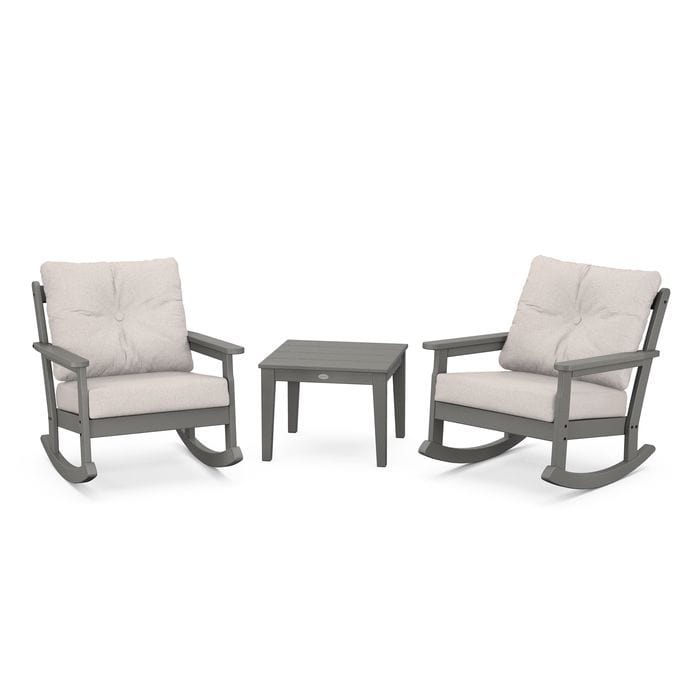 Polywood Vineyard 3-Piece Deep Seating Rocking Chair Set - Casual Furniture World