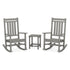 Polywood Estate 3-Piece Rocking Chair Set with Long Island 18" Side Table - Casual Furniture World