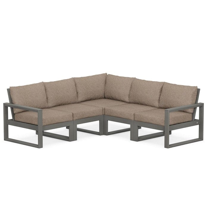 Polywood EDGE 5-Piece Modular Deep Seating Set - Casual Furniture World