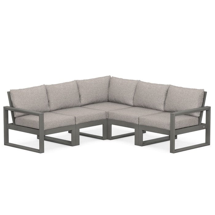 Polywood EDGE 5-Piece Modular Deep Seating Set - Casual Furniture World