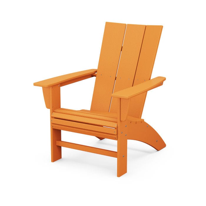 Polywood Polywood Tangerine Polywood Modern Curveback Adirondack Chair
