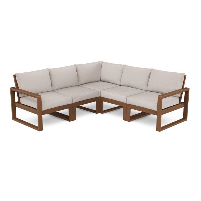 Polywood EDGE 5-Piece Modular Deep Seating Set - Casual Furniture World