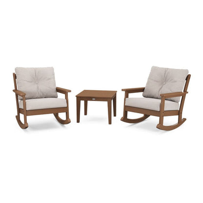 Polywood Vineyard 3-Piece Deep Seating Rocking Chair Set - Casual Furniture World