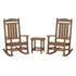 Polywood Presidential 3-Piece Rocking Chair Set with South Beach 18" Side Table - Casual Furniture World