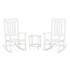 Polywood Estate 3-Piece Rocking Chair Set with Long Island 18" Side Table - Casual Furniture World
