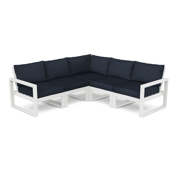 Polywood EDGE 5-Piece Modular Deep Seating Set - Casual Furniture World