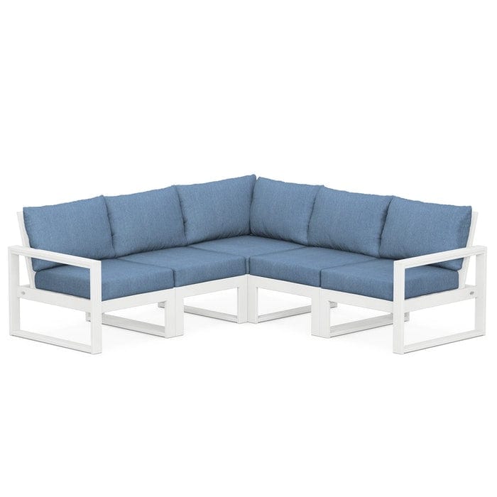 Polywood EDGE 5-Piece Modular Deep Seating Set - Casual Furniture World