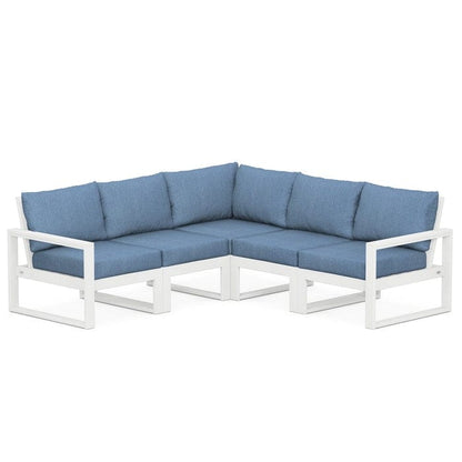 Polywood EDGE 5-Piece Modular Deep Seating Set - Casual Furniture World